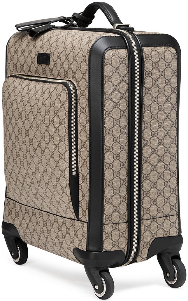 GG Supreme Small Carry On Suitcase in Beige - Gucci