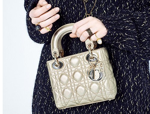 The Light And Black Gold Of Lady Dior Bag thumb