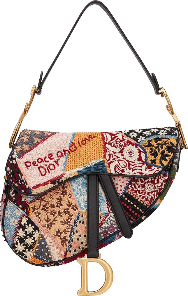 Dior Multicolor Canvas Saddle Bag | Bragmybag