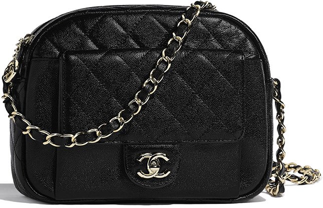 Chanel Crumpled Calfskin Vanity Case Bag 
