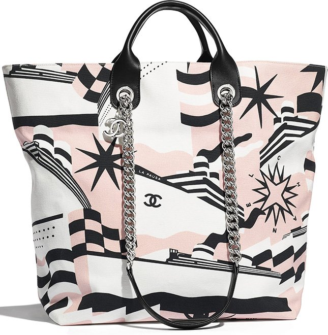 CHANEL Canvas Cruise Rope Cabas Tote Black 114679