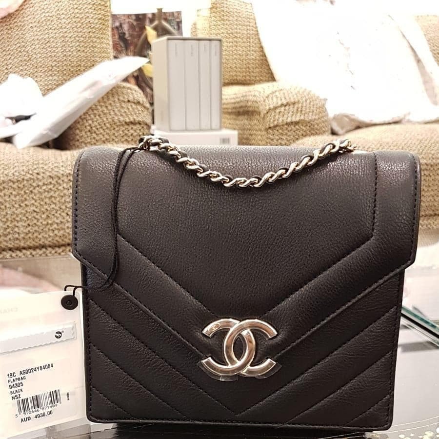 Chanel Vintage Chevron Flap Bag