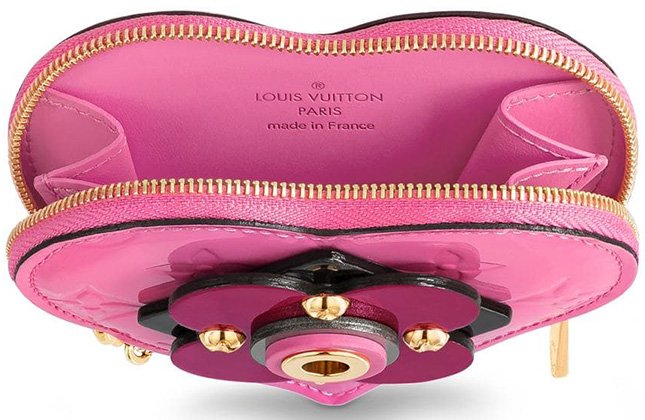 Louis Vuitton Pink/Purple Vernis Hearts Melting Coin Purse