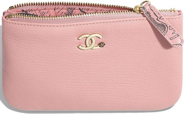 Chanel CC Camellia Smooth Leather Card Holder Coin Purses