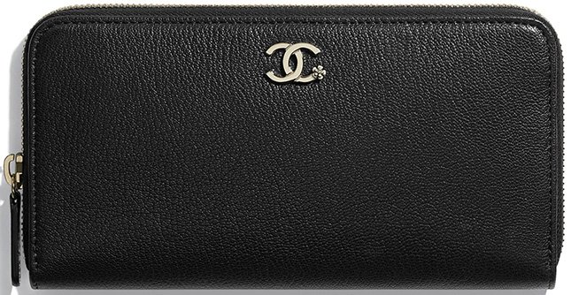 Chanel CC Camellia Smooth Leather Wallets