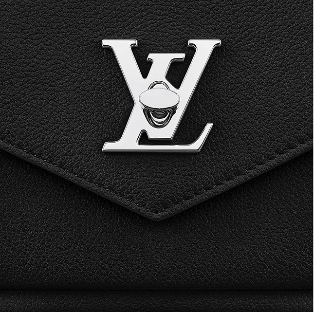 Louis Vuitton Greige Pebbled Leather Mylockme BB Bag - Yoogi's Closet