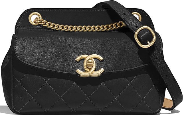 Chanel Lambskin Curved Flap Bag