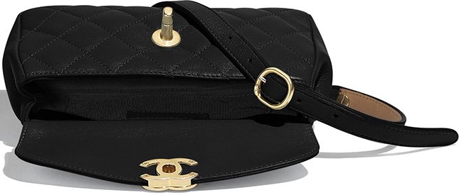 Chanel Lambskin Curved Flap Bag