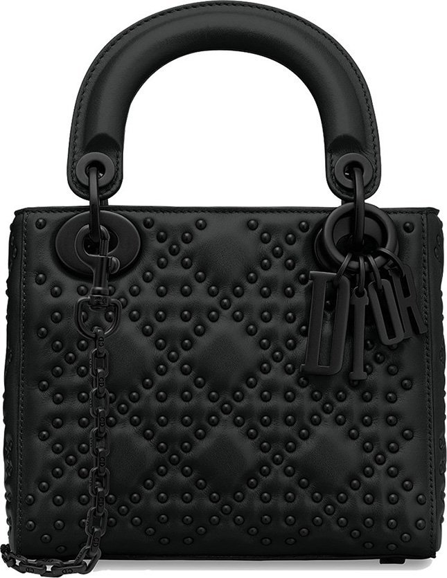 Large Lady Dior Bag Black Ultramatte Cannage Calfskin  DIOR US