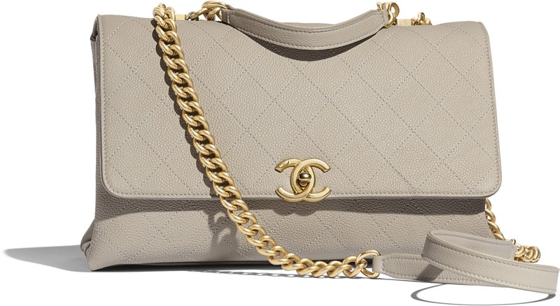 Chanel Grained Flat Quilted Flap Bag