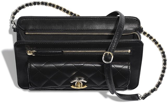 Chanel Clutch With Chain With Front Pocket