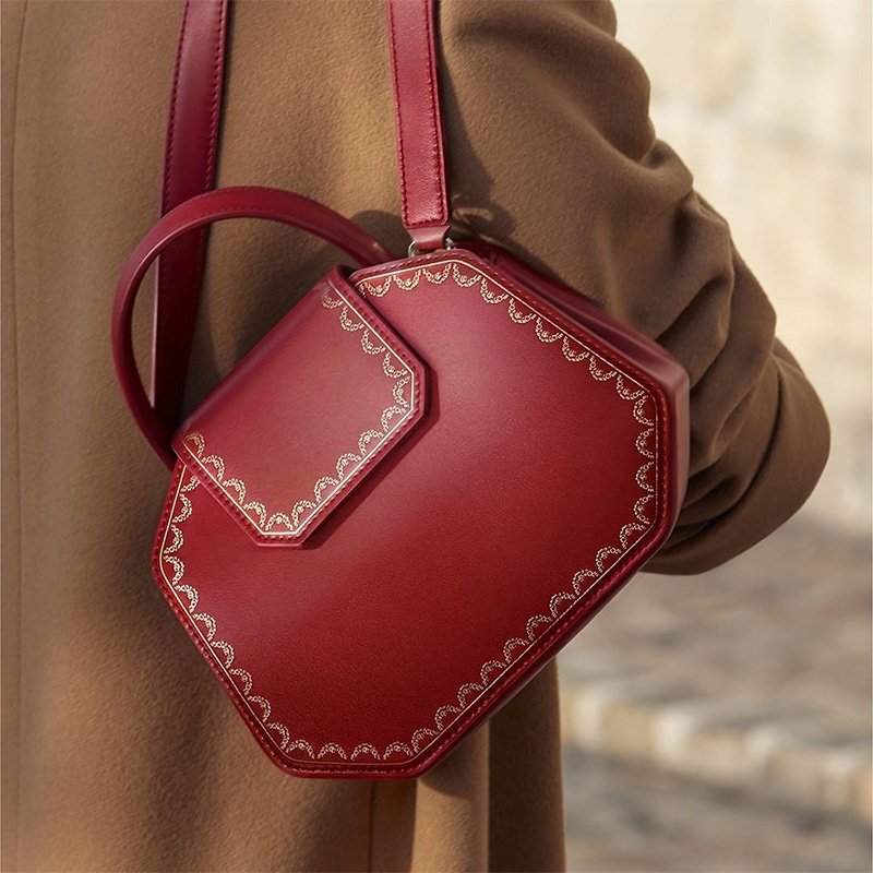 cartier red purse