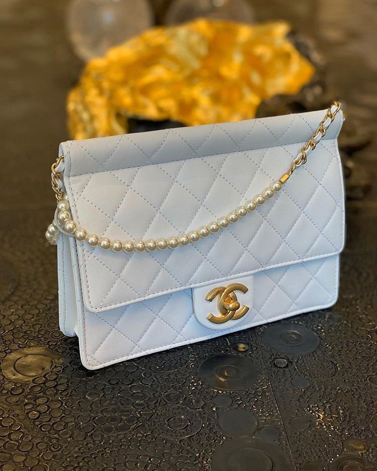 Chanel Chain With Pearl Bag