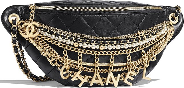 Introducir 72+ imagen chanel fanny pack with chains