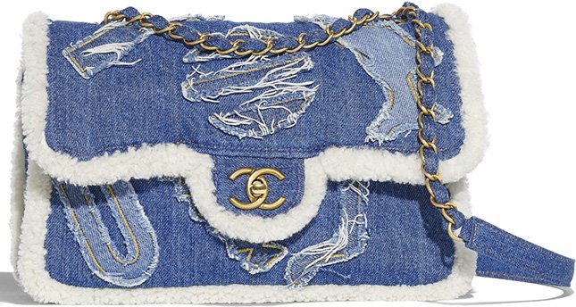 Chanel Egyptian Hieroglyph Tote Denim and Shearling at 1stDibs