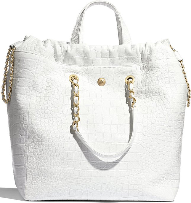 Chanel Croc Embossed Shopping Bag
