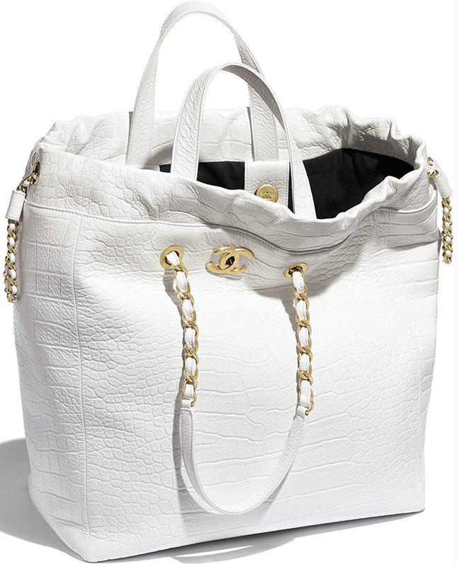 Chanel Croc Embossed Shopping Bag