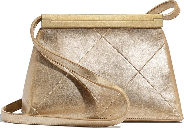 Chanel Calfskin Kiss-lock Bag