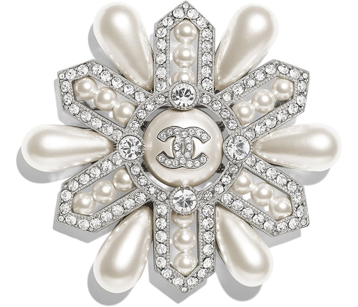 Chanel Heart, Pearl and Snow Flake Brooches