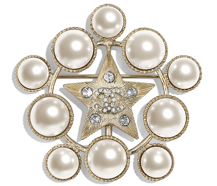 Chanel Heart Pearl and Snow Flake Brooches