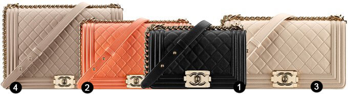 Chanel Boy Bag Sizes with numbers
