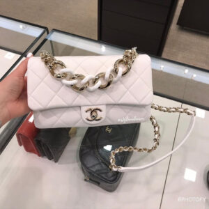 Chanel Flap Bag With Large Bi-Color Chain | Bragmybag