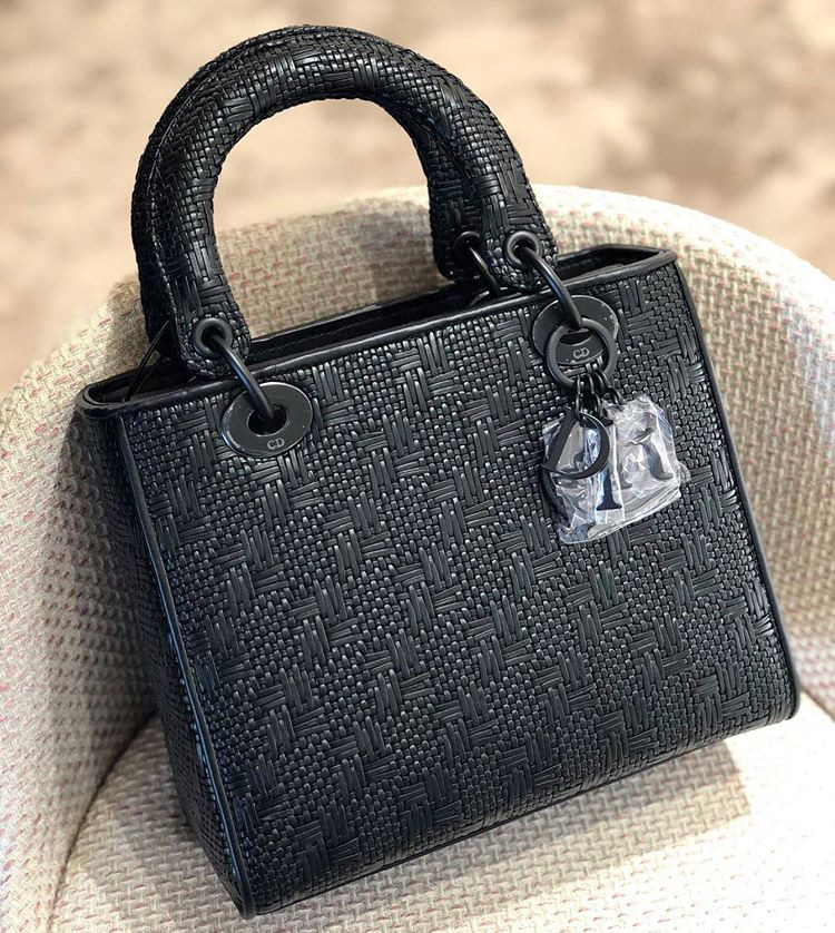 Lady Dior All Black Braided Quilted Bag