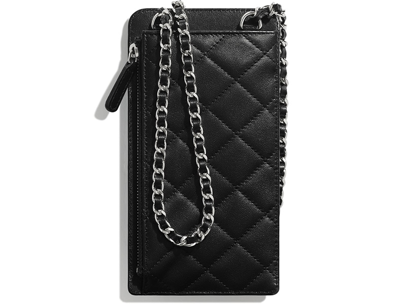 Chanel Compact Double Pouch With Chain