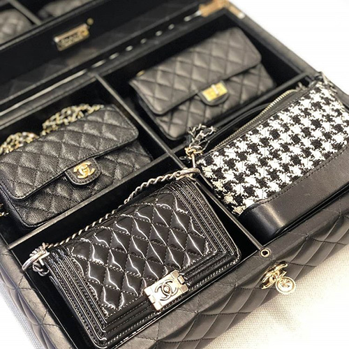 Chanel Gift Box With 4 Classic Bags