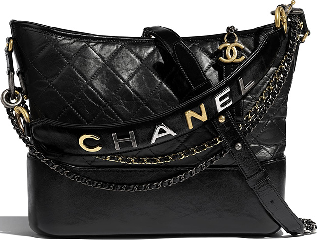 Túi Chanel Gabrielle Small Hobo Bag màu đen calfskin logo handle strap best  quality