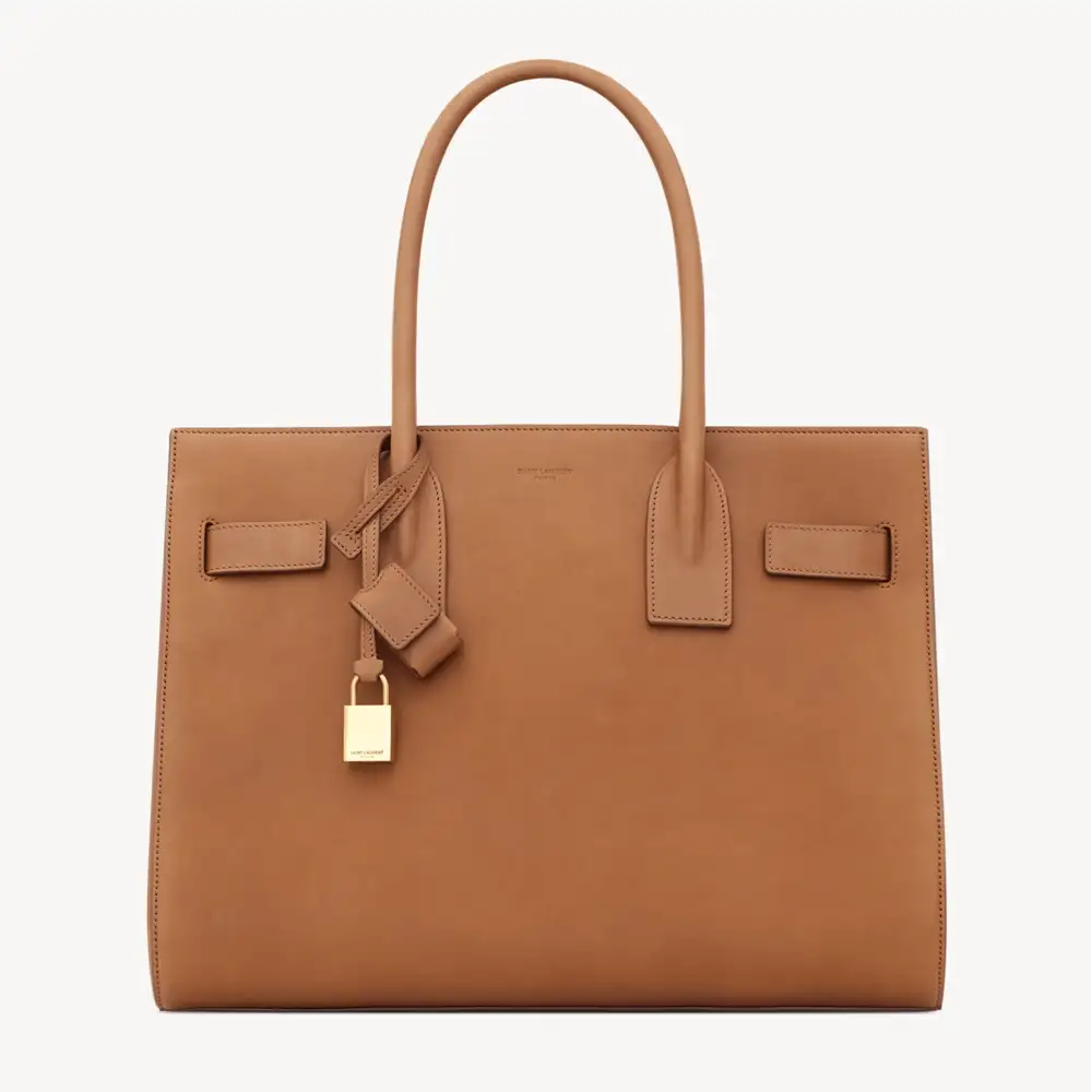 Sac De Jour In Supple Leather Large Brown