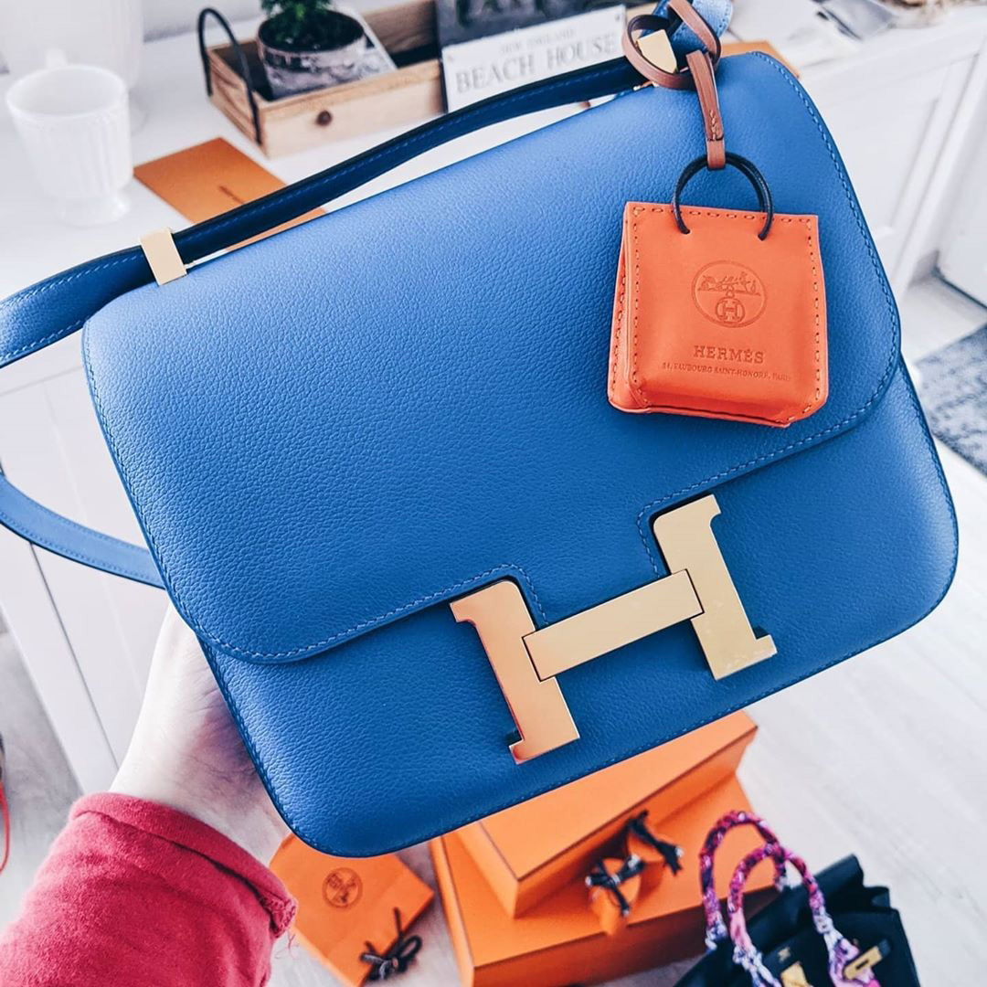 Hermes Orange Shopping Bag Charm | Bragmybag