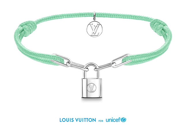 Louis Vuitton, Jewelry, Louis Vuitton Lockit Bracelet Fuchsia Pink Cord  And Silver Lock Unicef