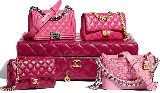 Chanel Success Story Set Of 4 Pink And Red Micro Mini Bags With Red Quilted  Trunk, 2020 Available For Immediate Sale At Sotheby's