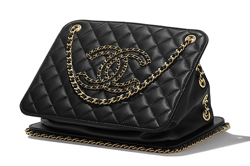 Chanel Accordion Tote Bag With Woven Chain Logo Is The Petite timeless Tote Bag Modernized thumb
