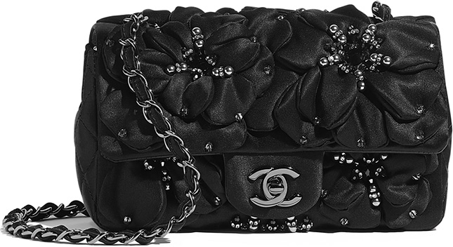 Chanel Navy Camellia Embroidered Denim Large Flap Bag Silver Hardware 2012  Available For Immediate Sale At Sothebys