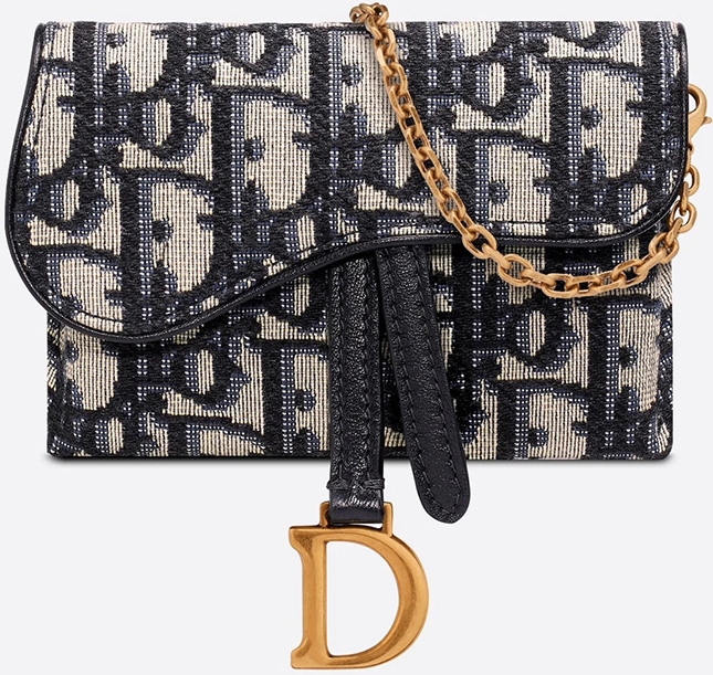 Dior Saddle Nano Pouch With Chain
