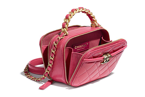 Chanel Chain Handle Vanity Case Bragmybag, Chanel Pink And Black Vanity Case