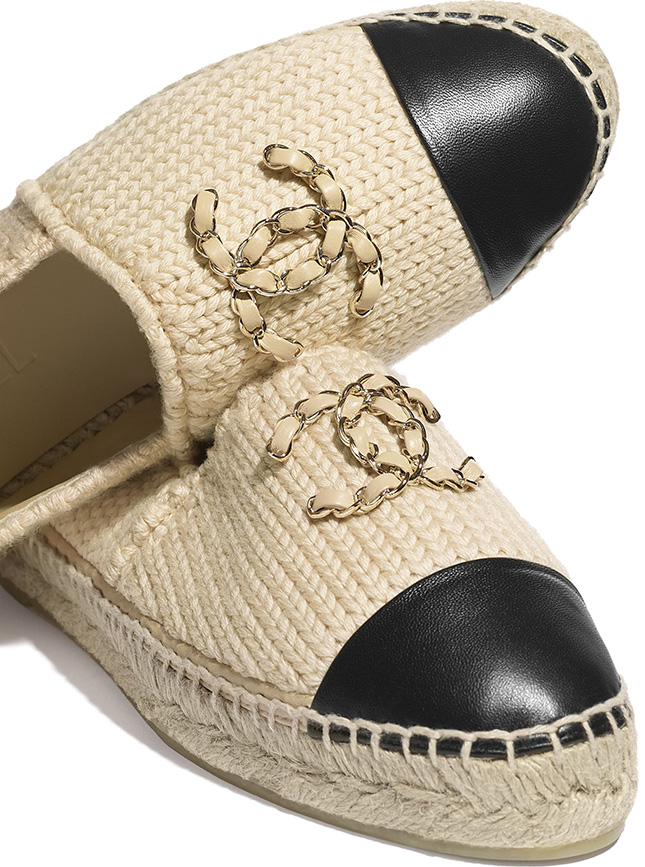Chanel Knitted Wood Espadrilles