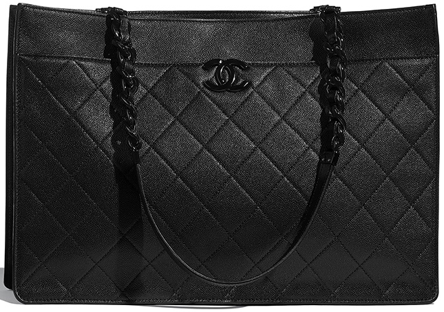 Chanel Black Square Quilted Lambskin Leather Chain Flap Bag - Yoogi's Closet