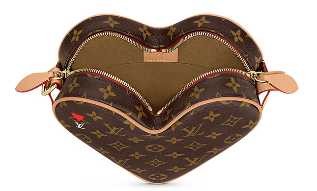 heart lv purse