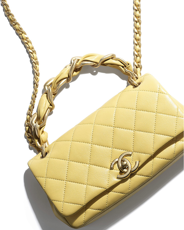 Chanel Leather Entwined Chain Bag