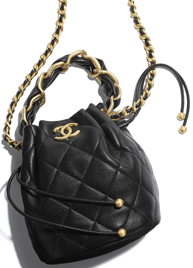 Chanel Leather Entwined Chain Bag