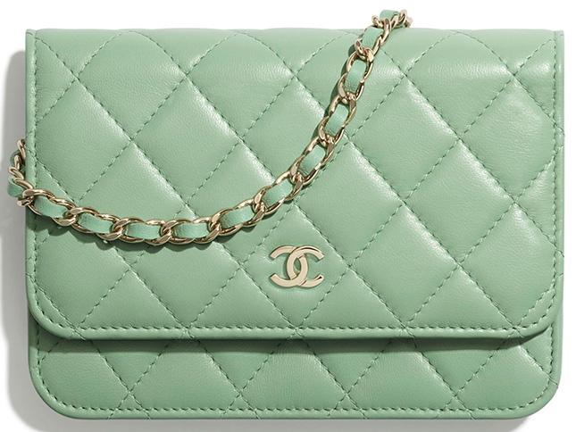 Chanel Classic Quilted Wallet on Chain Green Lime Lambskin – ＬＯＶＥＬＯＴＳＬＵＸＵＲＹ