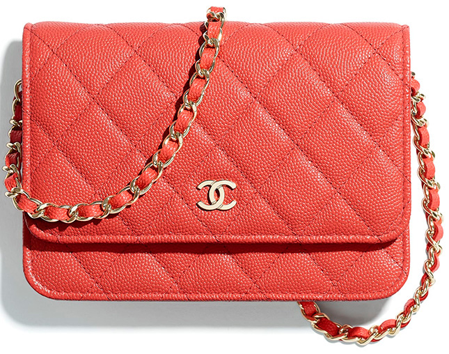 chanel small wallet on chain