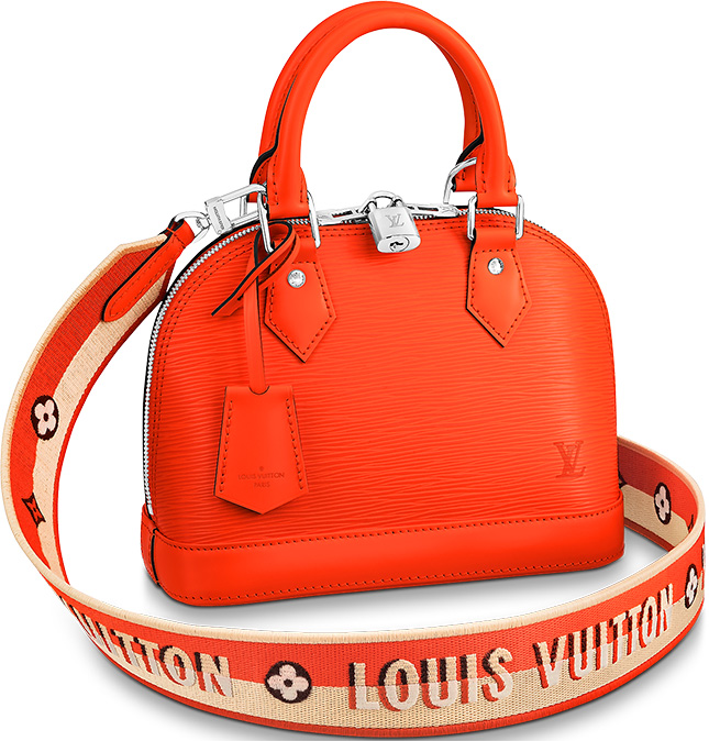 LOUIS VUITTON ALMA Epi Mandarin Orange Handbag No1127e