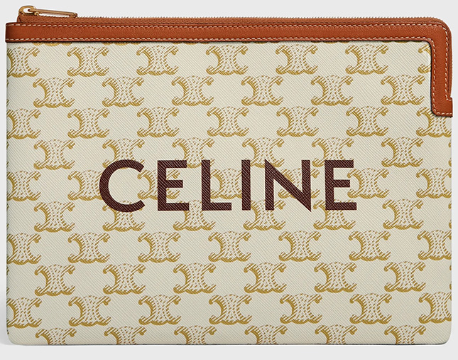 Celine Beige Triomphe Canvas Bag Collection