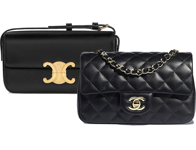 Celine Rectangle Triomphe Bag versus Chanel New Mini Classic Bag