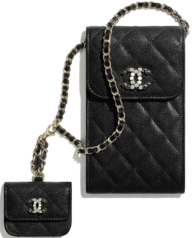 Chanel Lacquered Metal Logo SLG Collection