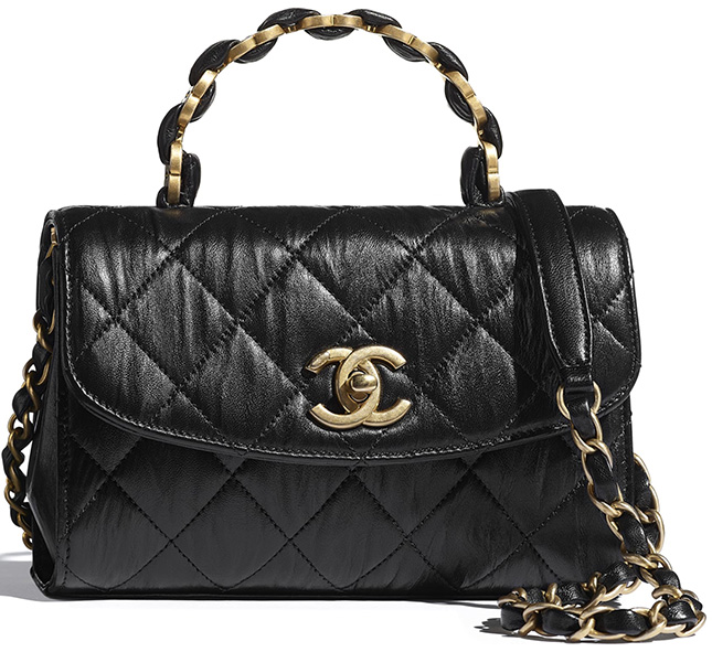 CHANEL, Bags, 223 Black Medium Chanel Coco Handle W Chain On Handle
